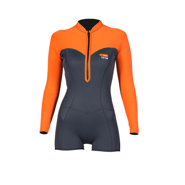 Neopreno mujer Shorty 2-2 SLATE BLACK-ORANGE